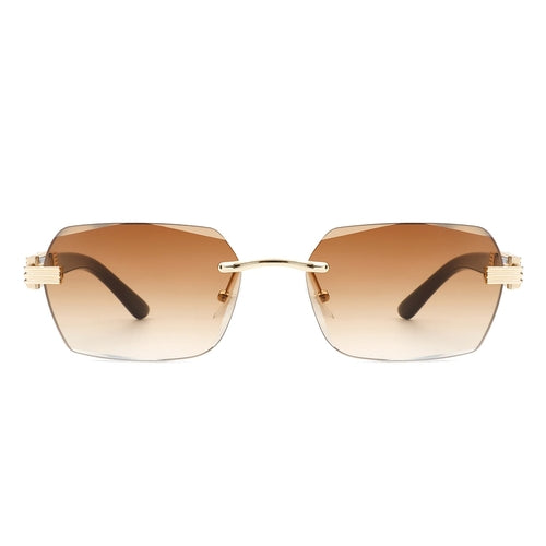 Hailstorm - Rectangle Retro Rimless Tinted Frameless Fashion Square