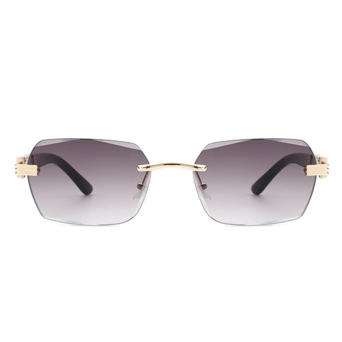 Hailstorm - Rectangle Retro Rimless Tinted Frameless Fashion Square