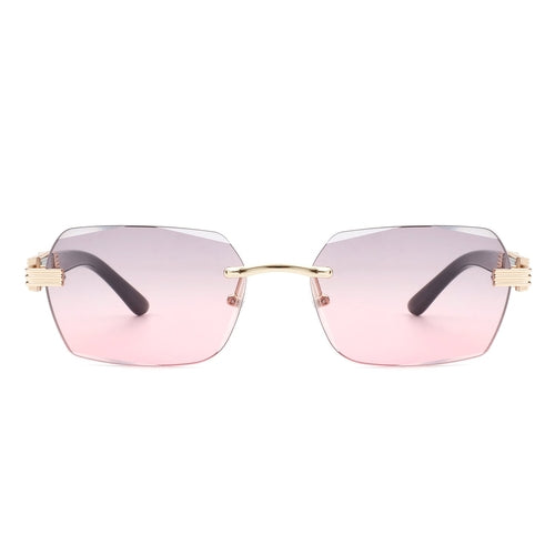 Hailstorm - Rectangle Retro Rimless Tinted Frameless Fashion Square