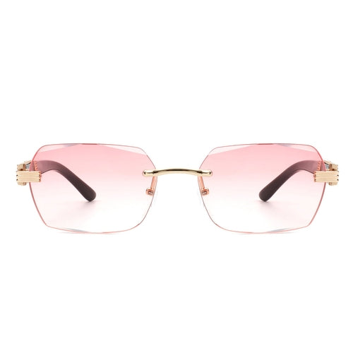 Hailstorm - Rectangle Retro Rimless Tinted Frameless Fashion Square