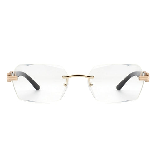 Hailstorm - Rectangle Retro Rimless Tinted Frameless Fashion Square